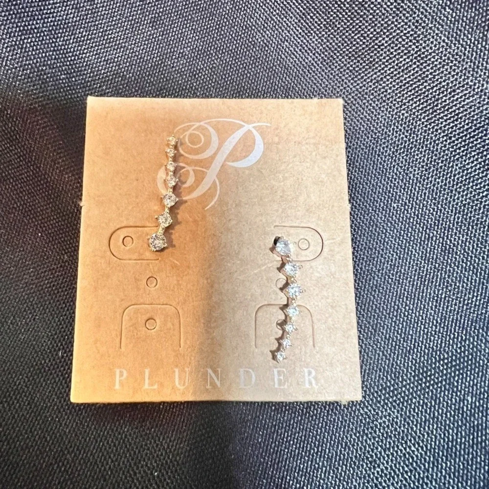 Plunder‎ Set Earrings Necklace White Neutral Charms Texture Boho Eclectic NIB
